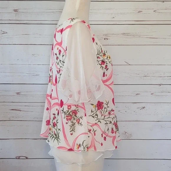 Gold Label Vintage Victoria's Secret‎ Romantic Date Night Sexy Girly Top Medium - Picture 7 of 15